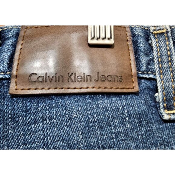 Calvin Klein Mens Blue Denim Relaxed Fit Jeans Size 42 Classic Style - Picture 5 of 14